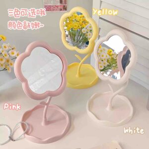 Aesthetic flower mirror & jewelry holder