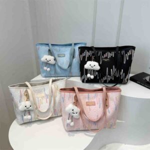 Puffy cloud tote bag