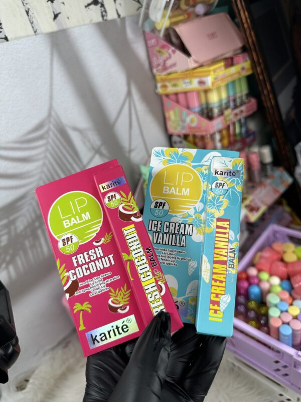 Karite fresh coconut and ice cream vanilla lip balm + SPF 50