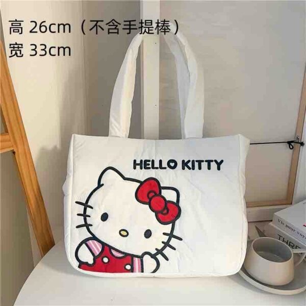 Hello kitty puffer tote bag