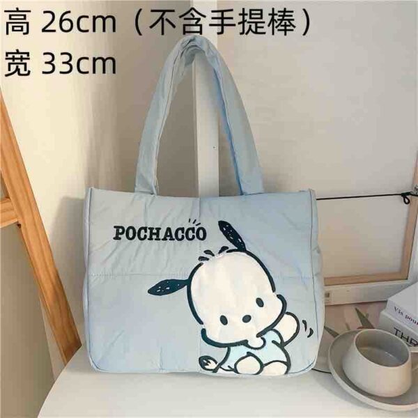 Pochacco puffer tote bags