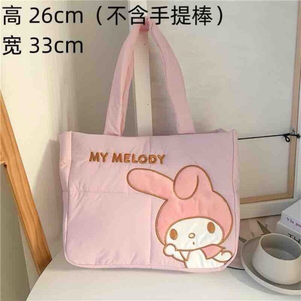 My melody puffer tote bag