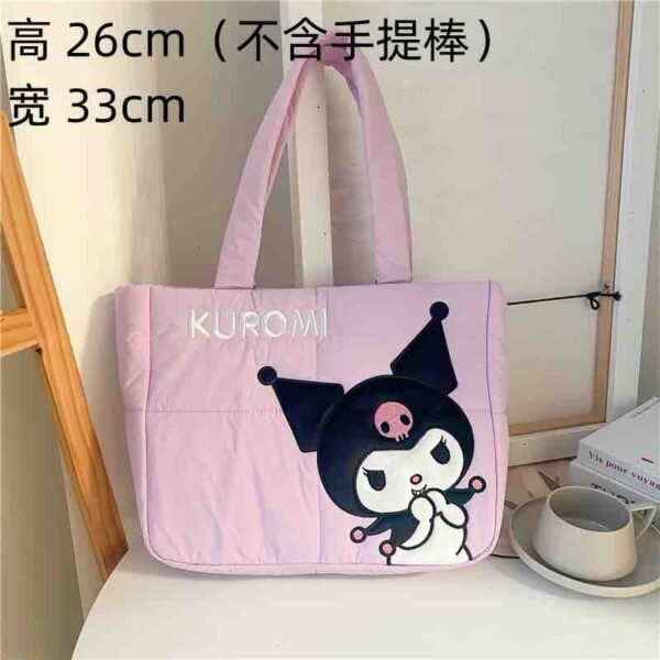 Kuromi puffer tote bag