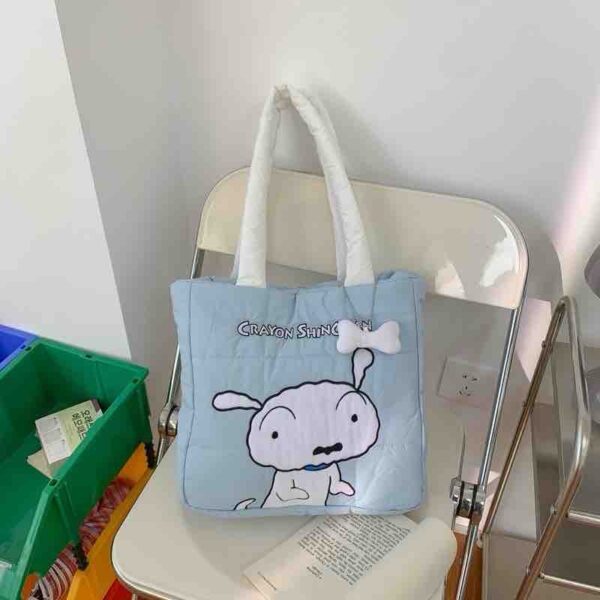 Portable puffer tote with charms